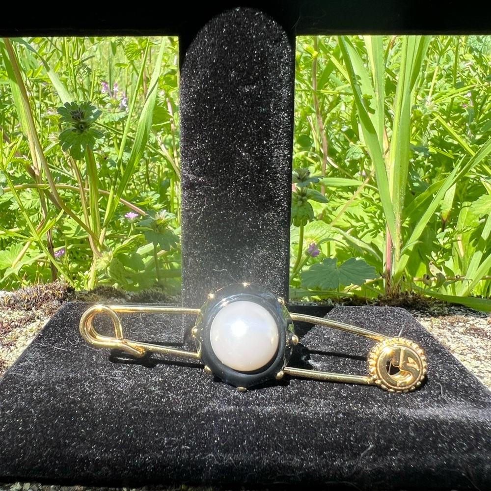 Elegant Gold and Black Women's Brooch